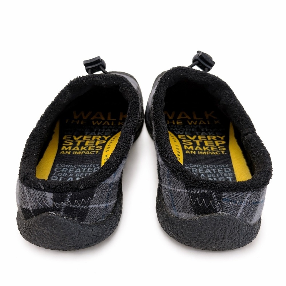 KEEN Howser IIl Grey Black Plaid Fleece Lined Slip-on Shoes Womens 7.5 1025542 - Picture 5 of 8